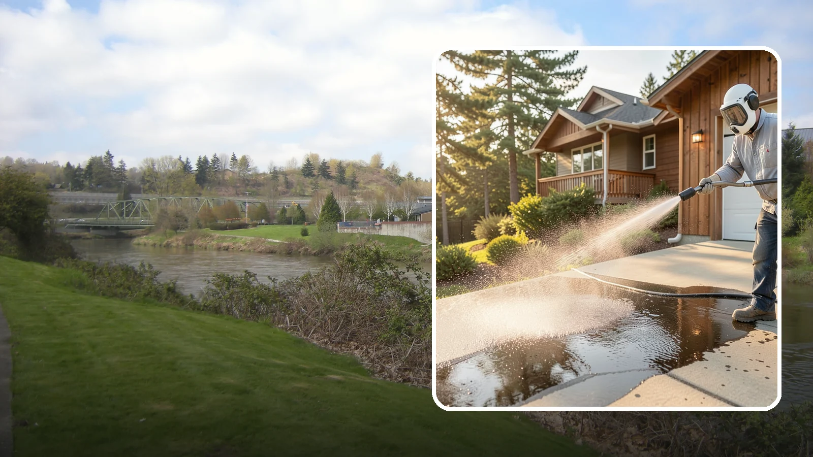 Battery Acid Stain Removal in Tukwila, King County, WA - Specialized neutralization and removal of battery acid stains and etching from concrete and garage floors.
