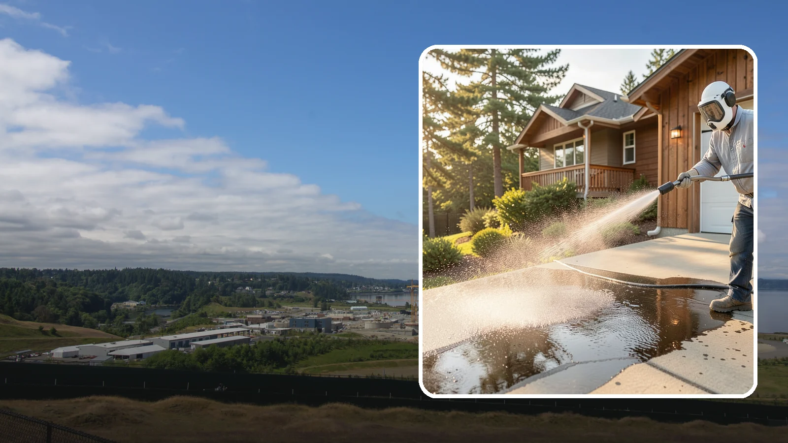 Battery Acid Stain Removal in University Place, Pierce County, WA - Specialized neutralization and removal of battery acid stains and etching from concrete and garage floors.