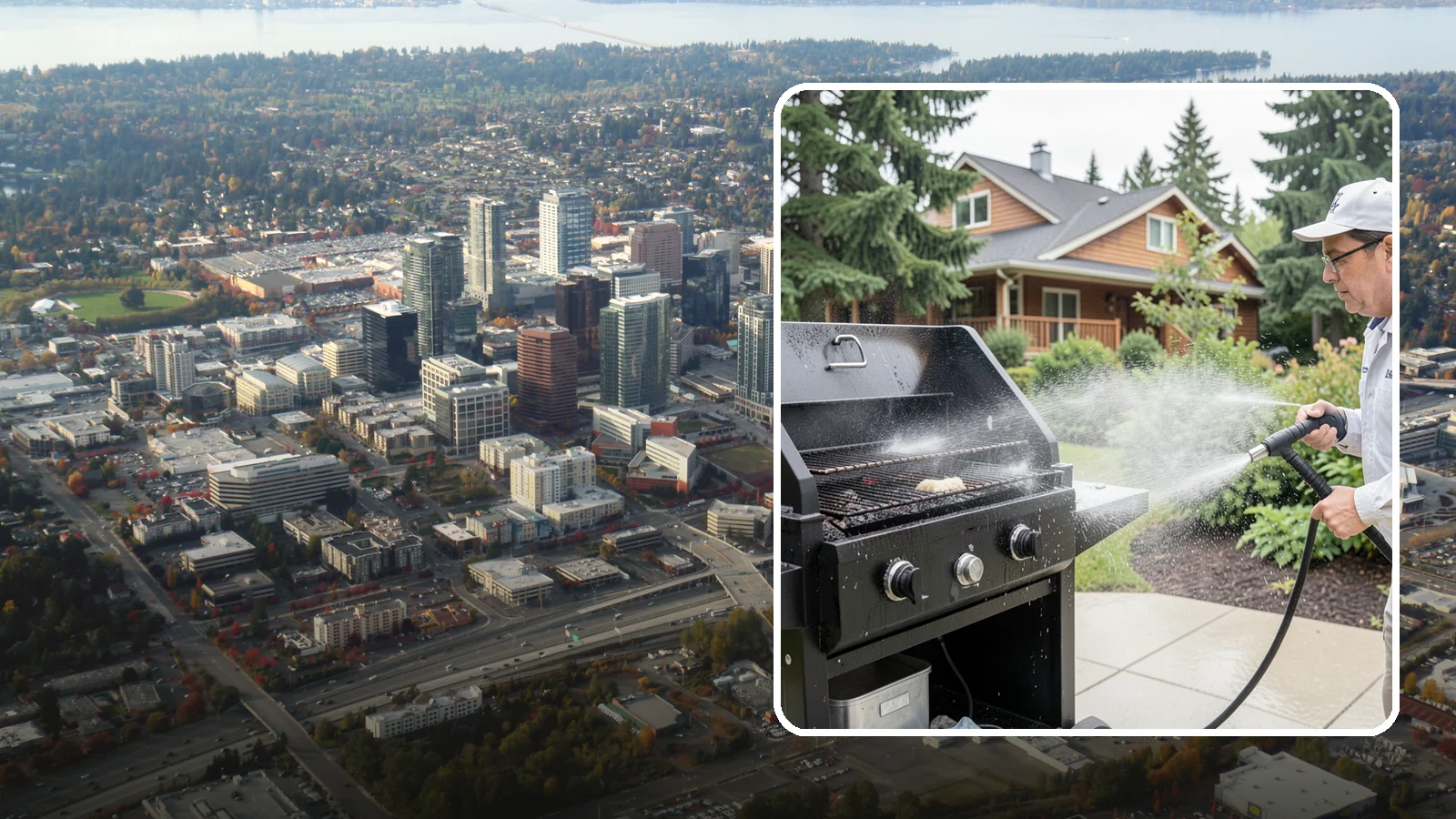 BBQ Grill Cleaning in Bellevue, King County, WA - We degrease grates, burners, and exterior housings so your grill is safe and ready for that rare Washington sunny cookout.