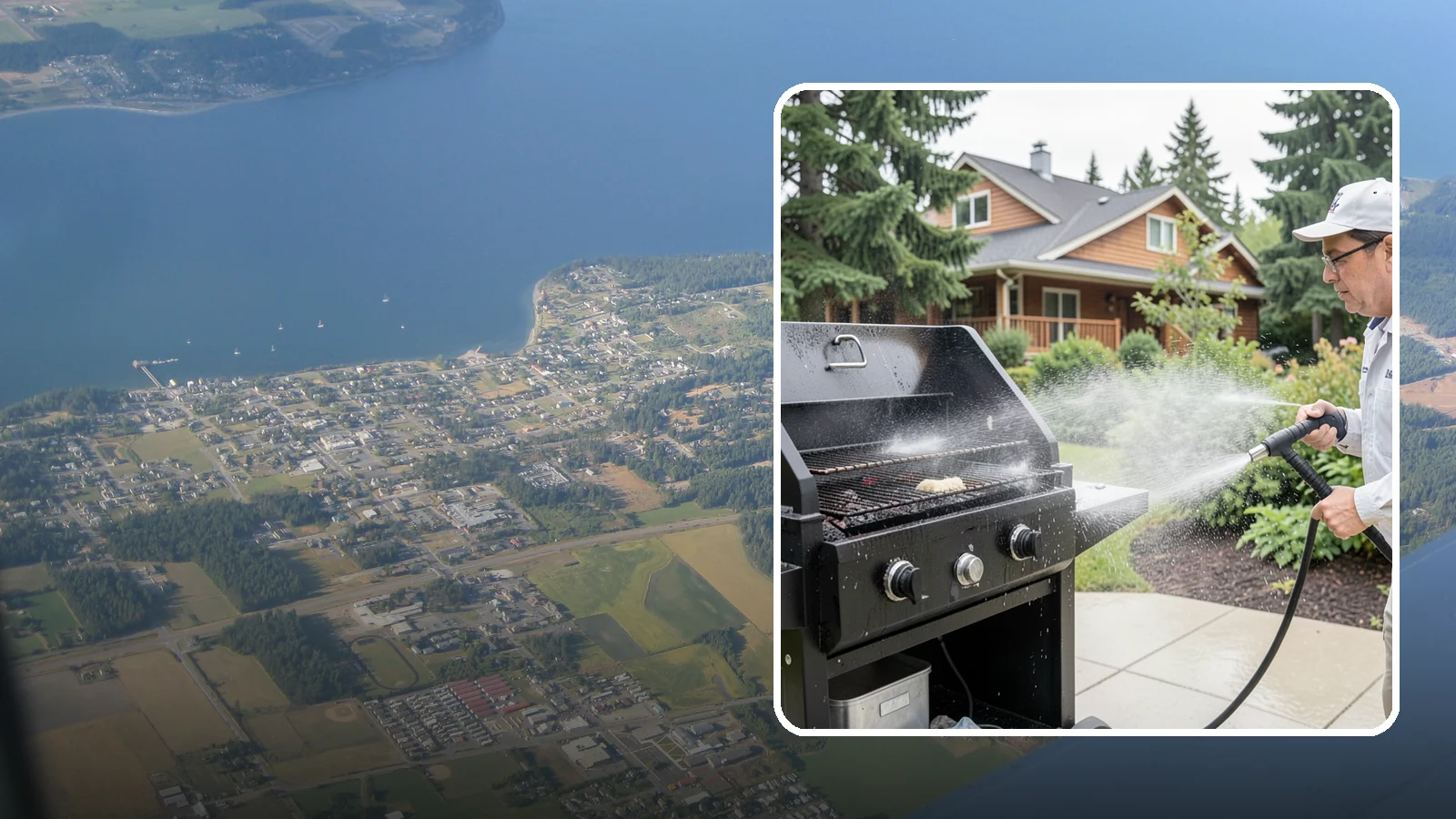 BBQ Grill Cleaning in Coupeville, Island County, WA - We degrease grates, burners, and exterior housings so your grill is safe and ready for that rare Washington sunny cookout.