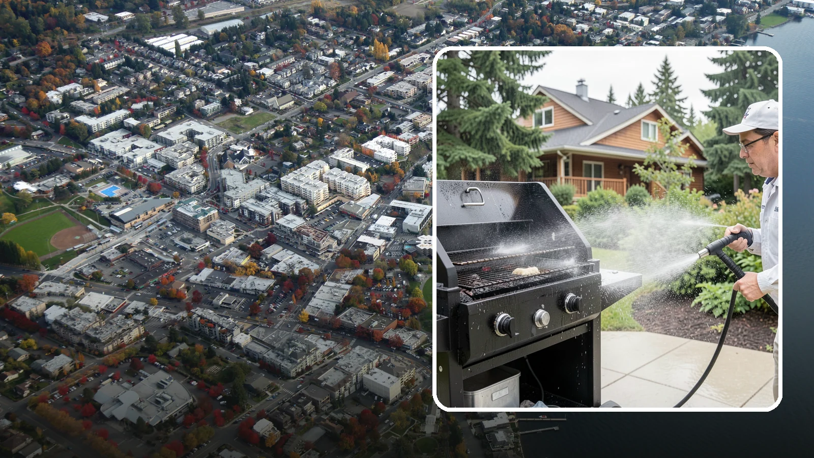 BBQ Grill Cleaning in Kirkland, King County, WA - We degrease grates, burners, and exterior housings so your grill is safe and ready for that rare Washington sunny cookout.
