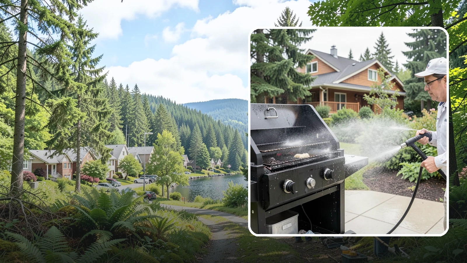 BBQ Grill Cleaning in Lake Forest Park, King County, WA - We degrease grates, burners, and exterior housings so your grill is safe and ready for that rare Washington sunny cookout.