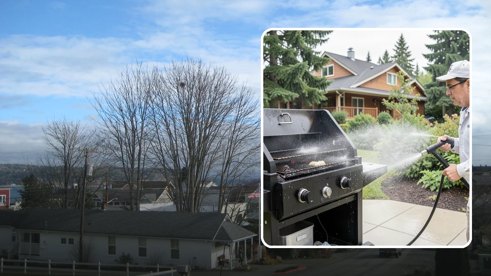 BBQ Grill Cleaning in Langley, Island County, WA - We degrease grates, burners, and exterior housings so your grill is safe and ready for that rare Washington sunny cookout.