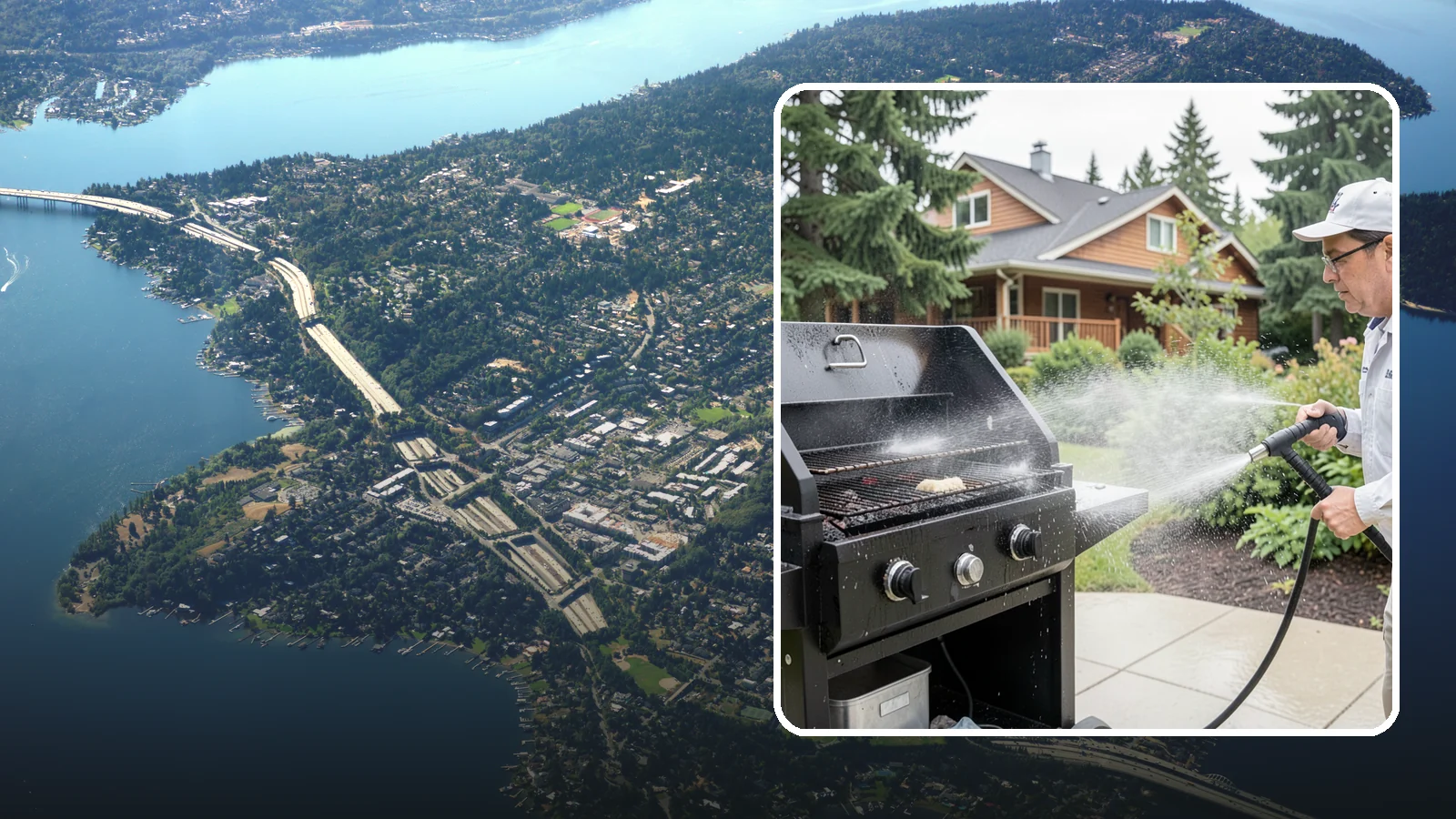 BBQ Grill Cleaning in Mercer Island, King County, WA - We degrease grates, burners, and exterior housings so your grill is safe and ready for that rare Washington sunny cookout.