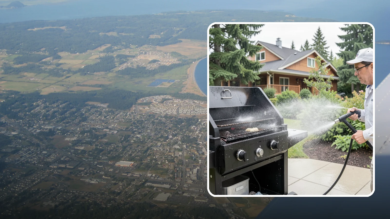 BBQ Grill Cleaning in Oak Harbor, Island County, WA - We degrease grates, burners, and exterior housings so your grill is safe and ready for that rare Washington sunny cookout.