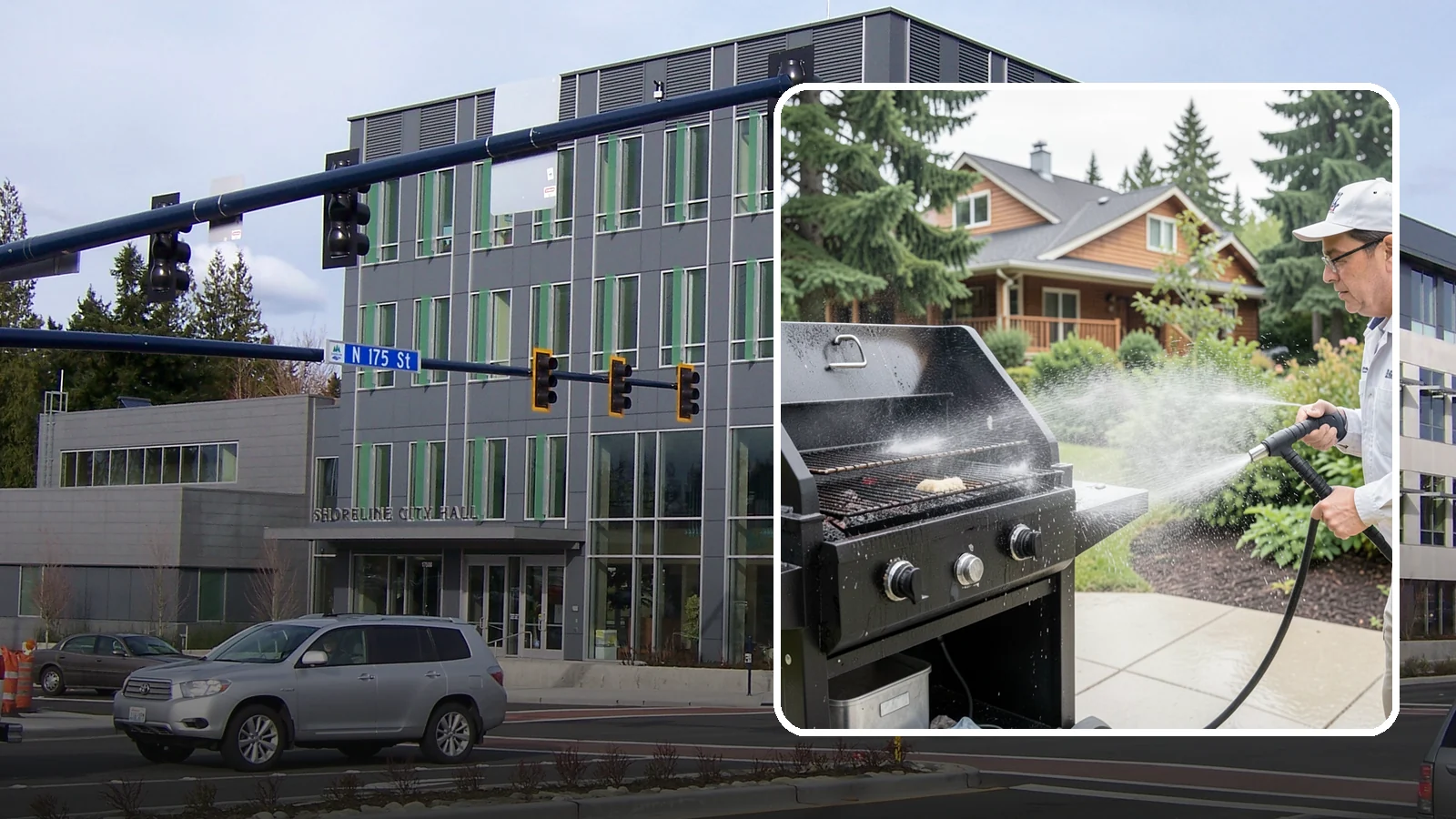 BBQ Grill Cleaning in Shoreline, King County, WA - We degrease grates, burners, and exterior housings so your grill is safe and ready for that rare Washington sunny cookout.