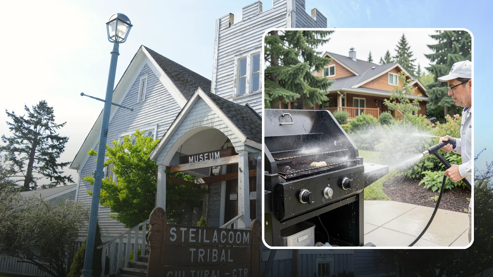 BBQ Grill Cleaning in Steilacoom, Pierce County, WA - We degrease grates, burners, and exterior housings so your grill is safe and ready for that rare Washington sunny cookout.
