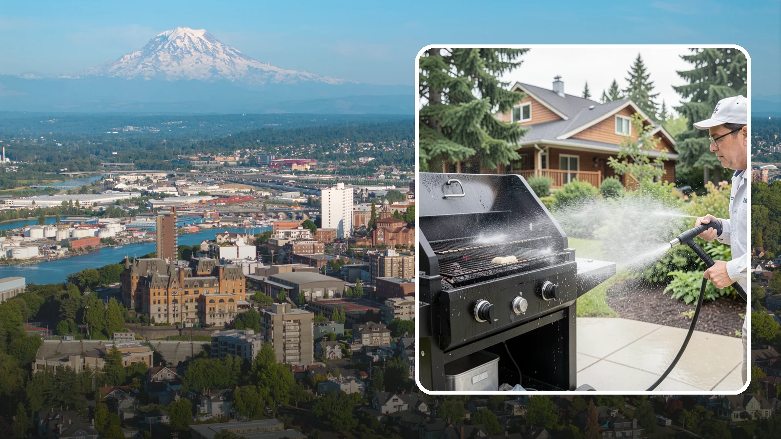 BBQ Grill Cleaning in Tacoma, Pierce County, WA - We degrease grates, burners, and exterior housings so your grill is safe and ready for that rare Washington sunny cookout.