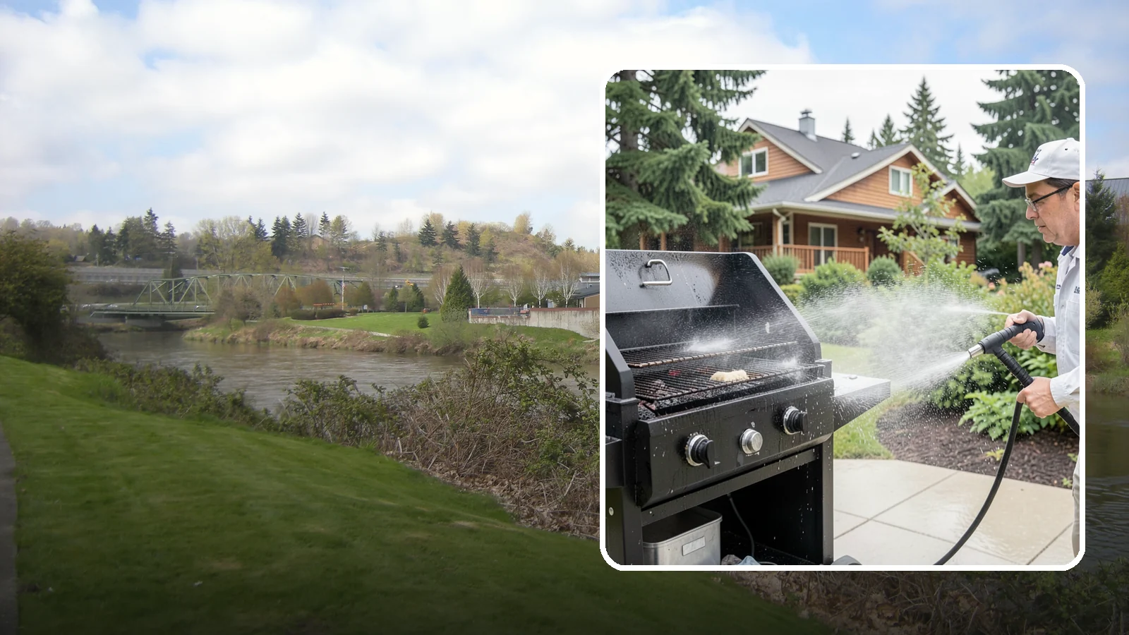 BBQ Grill Cleaning in Tukwila, King County, WA - We degrease grates, burners, and exterior housings so your grill is safe and ready for that rare Washington sunny cookout.