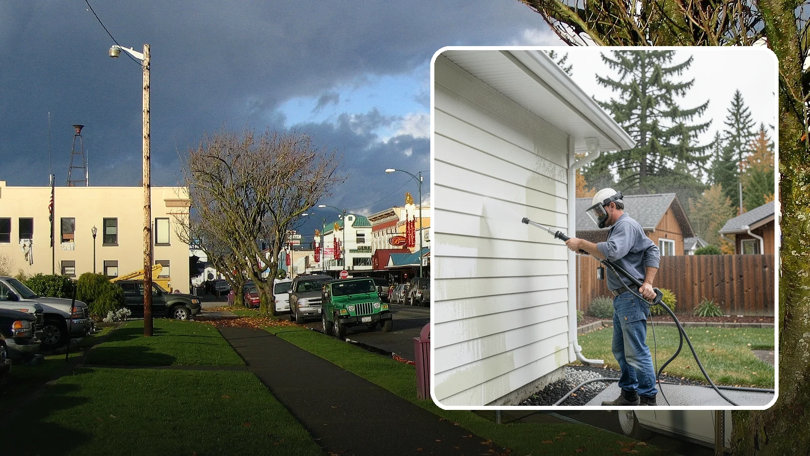 Biannual House Washing in Arlington, Snohomish County, WA - Biannual house washing cleans your home's exterior twice a year to stay ahead of the algae and film that build fast in a wet...