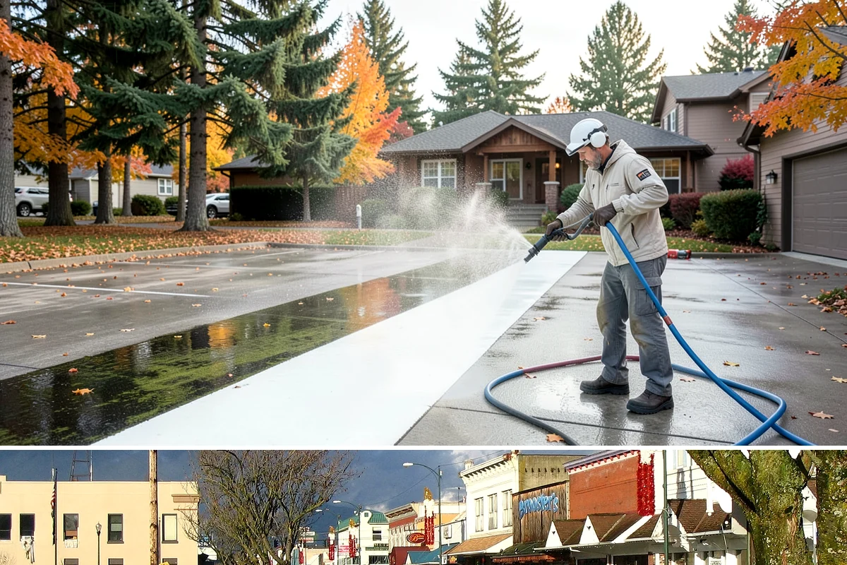 Biannual House Washing in Arlington, Snohomish County, WA - Spring and fall pair naturally, catching the exterior after winter growth and again before the next rainy season.