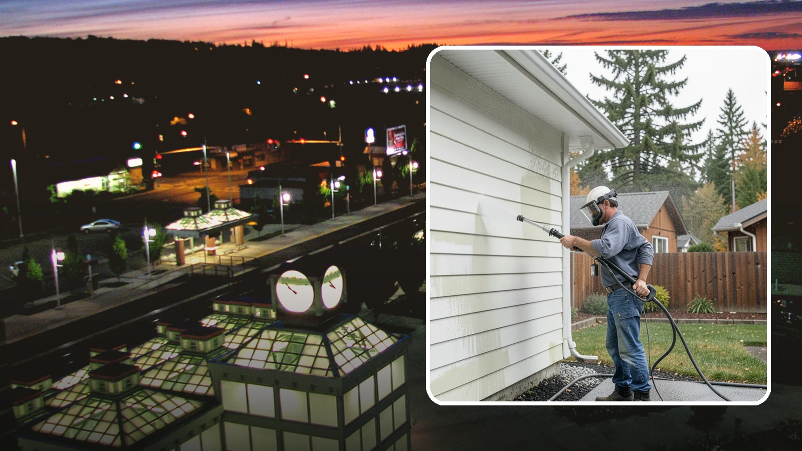 Biannual House Washing in Auburn, King County, WA - Biannual house washing cleans your home's exterior twice a year to stay ahead of the algae and film that build fast in a wet...