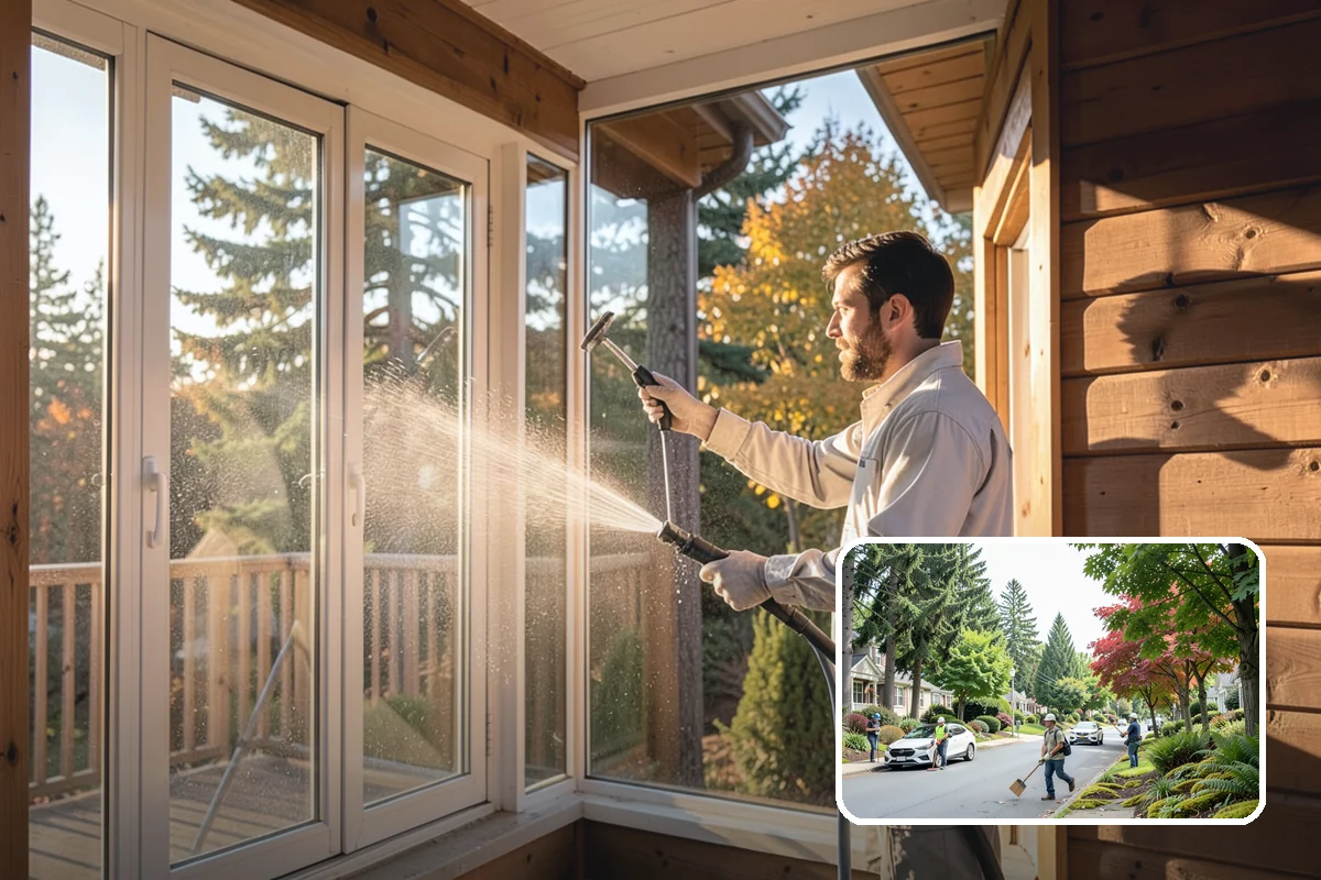 Biannual House Washing in Beaux Arts Village, King County, WA - Keeps shaded and tree-covered homes free of visible algae