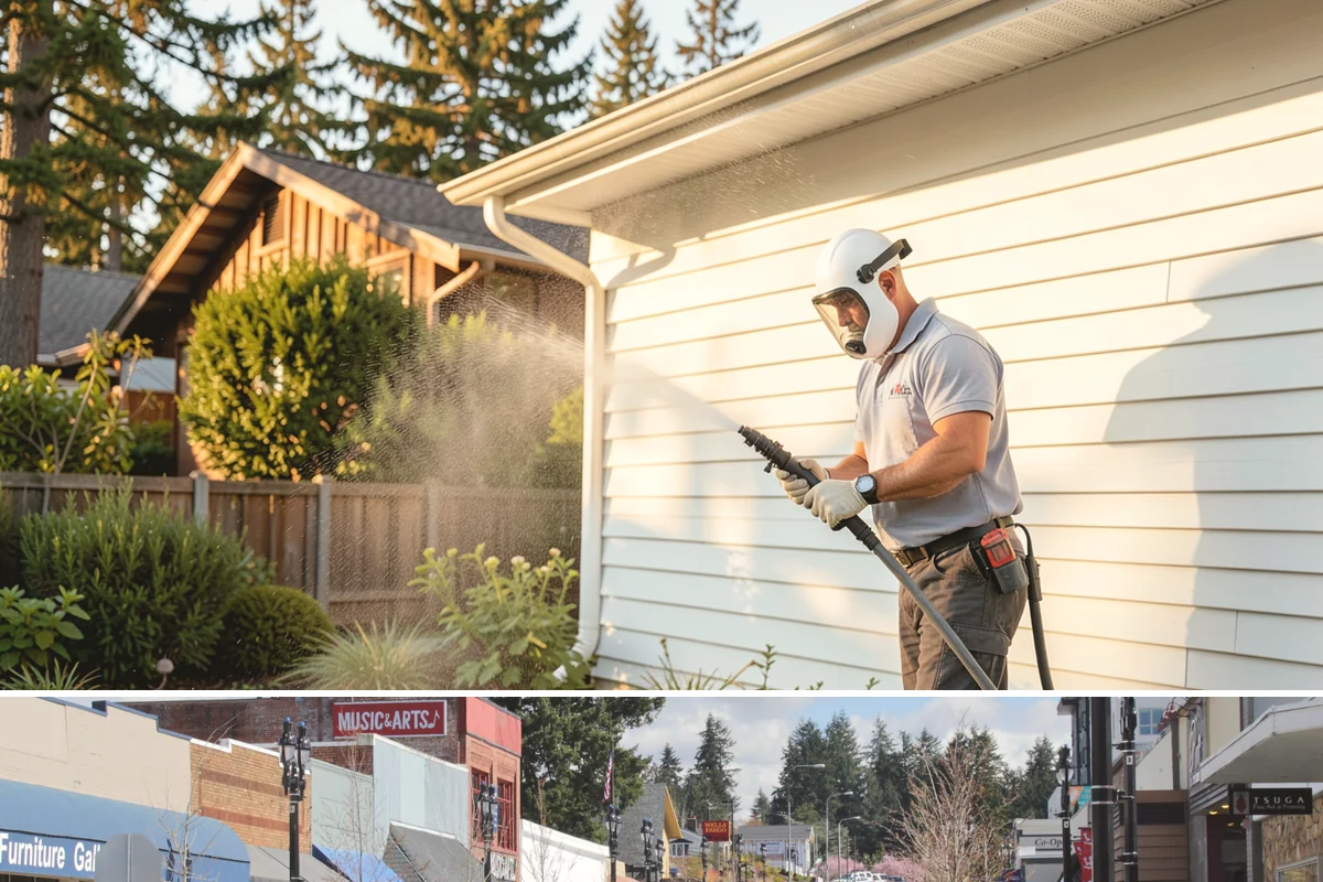Biannual House Washing in Bothell, King County, WA - Spring and fall pair naturally, catching the exterior after winter growth and again before the next rainy season.