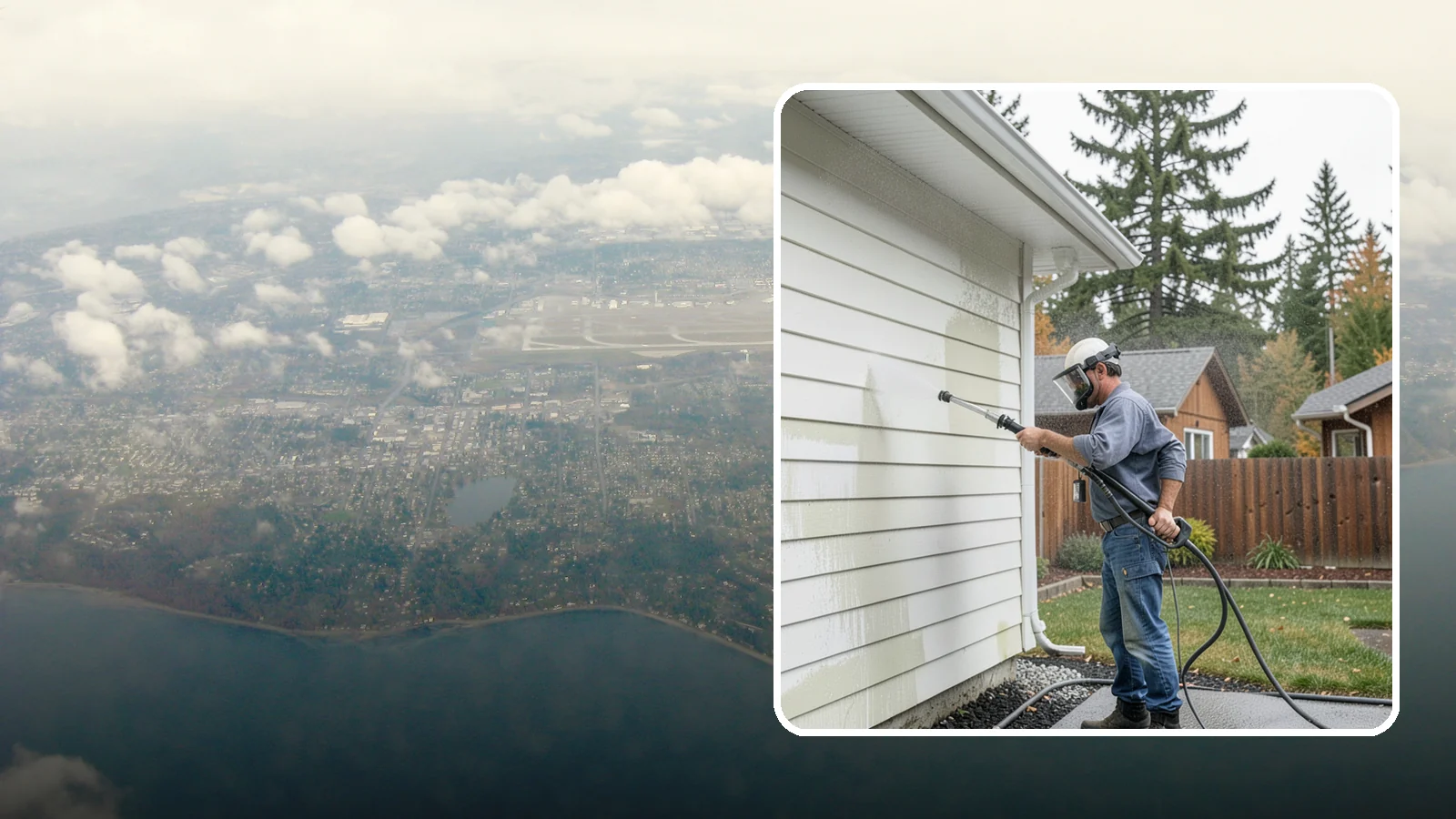 Biannual House Washing in Burien, King County, WA - Biannual house washing cleans your home's exterior twice a year to stay ahead of the algae and film that build fast in a wet...
