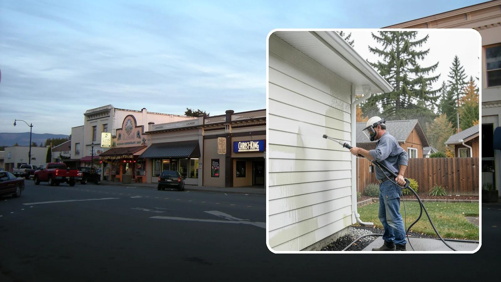 Biannual House Washing in Burlington, Skagit County, WA - Biannual house washing cleans your home's exterior twice a year to stay ahead of the algae and film that build fast in a wet...