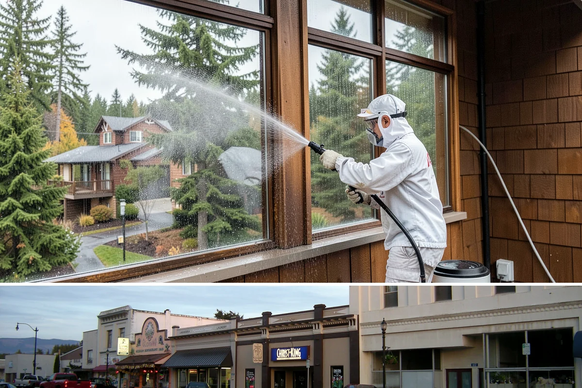 Biannual House Washing in Burlington, Skagit County, WA - Spring and fall pair naturally, catching the exterior after winter growth and again before the next rainy season.