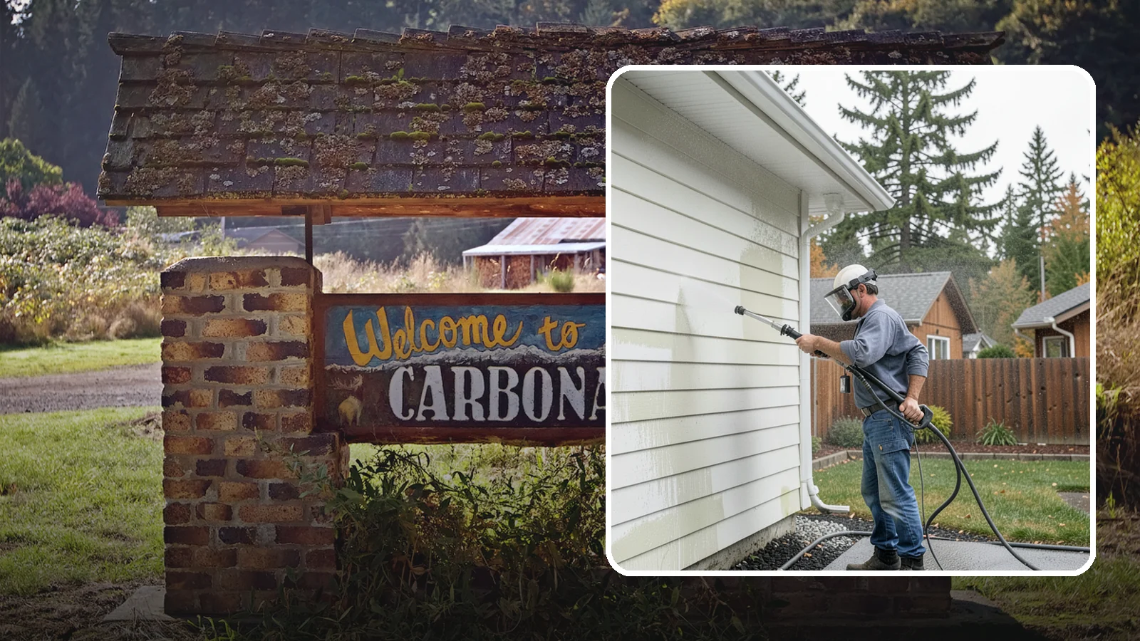 Biannual House Washing in Carbonado, Pierce County, WA - Biannual house washing cleans your home's exterior twice a year to stay ahead of the algae and film that build fast in a wet...