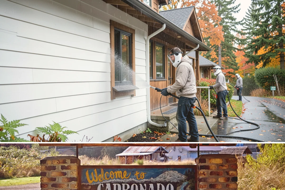 Biannual House Washing in Carbonado, Pierce County, WA - Spring and fall pair naturally, catching the exterior after winter growth and again before the next rainy season.