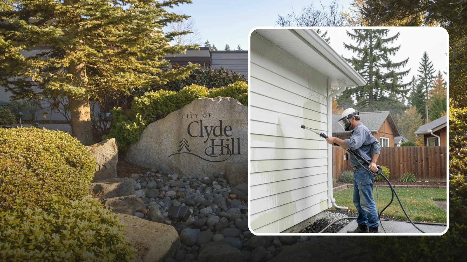 Biannual House Washing in Clyde Hill, King County, WA - Biannual house washing cleans your home's exterior twice a year to stay ahead of the algae and film that build fast in a wet...