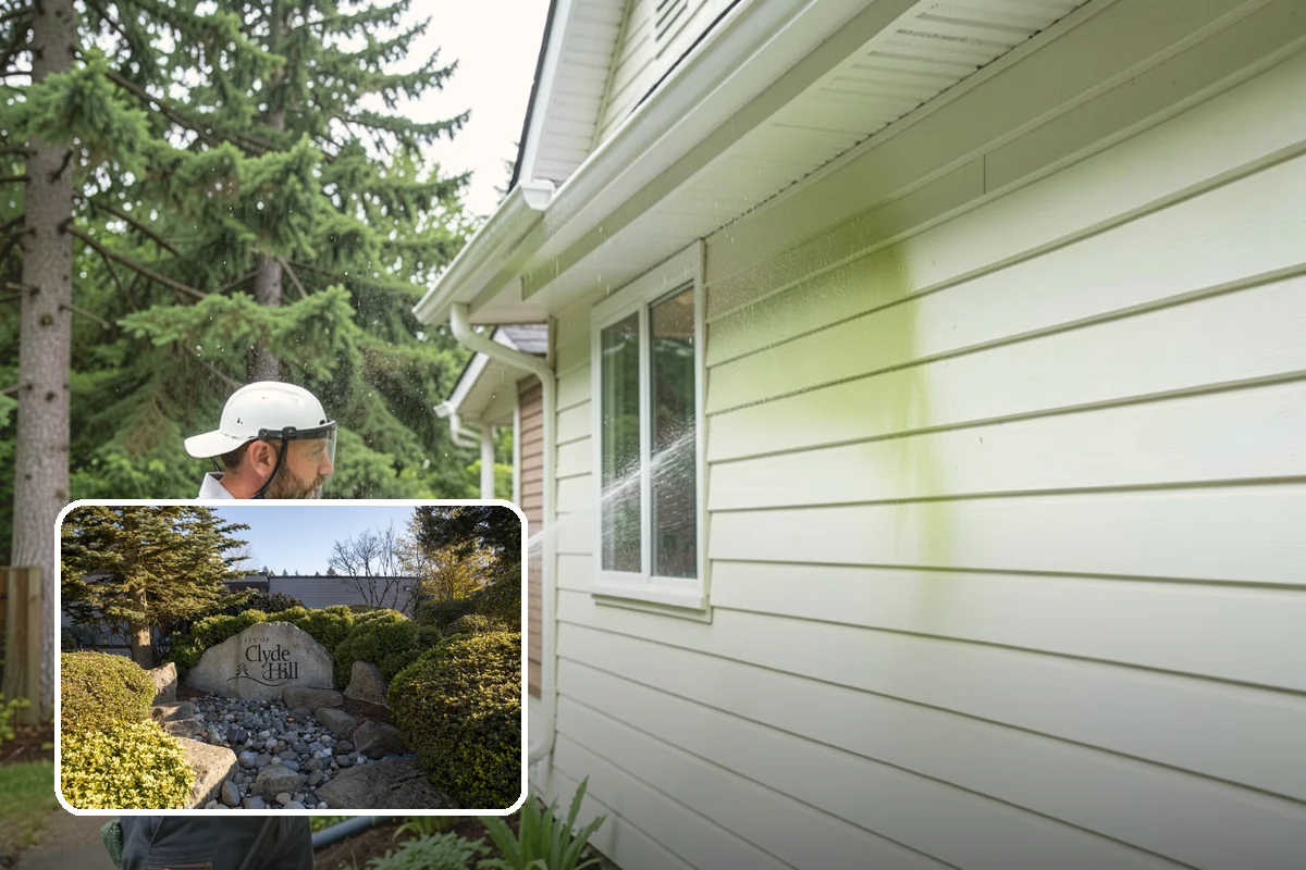 Biannual House Washing in Clyde Hill, King County, WA - Keeps shaded and tree-covered homes free of visible algae