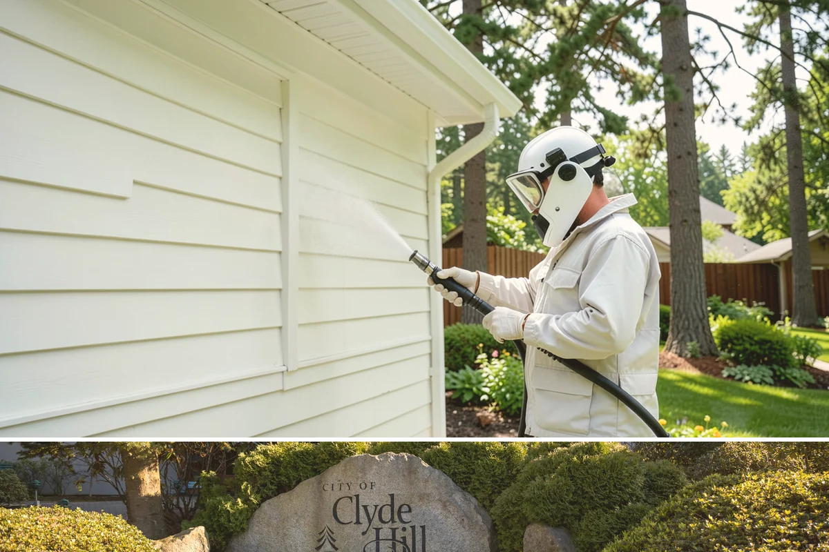 Biannual House Washing in Clyde Hill, King County, WA - Spring and fall pair naturally, catching the exterior after winter growth and again before the next rainy season.