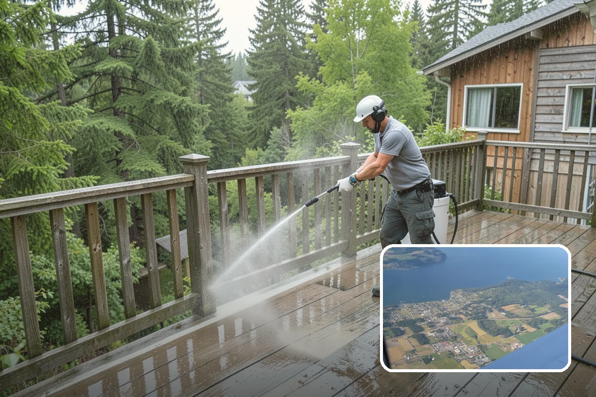 Biannual House Washing in Coupeville, Island County, WA - Keeps shaded and tree-covered homes free of visible algae