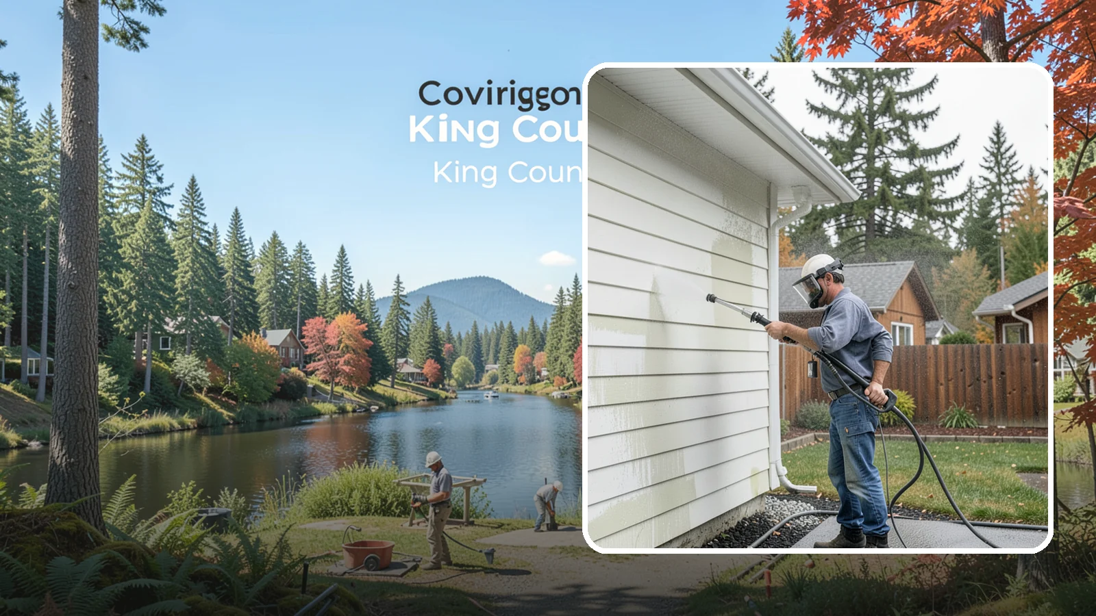 Biannual House Washing in Covington, King County, WA - Biannual house washing cleans your home's exterior twice a year to stay ahead of the algae and film that build fast in a wet...
