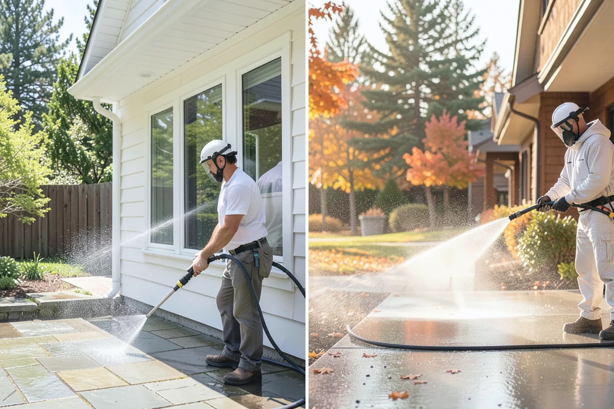 Biannual House Washing in Des Moines, King County, WA - Establish the two-visit schedule around spring and fall