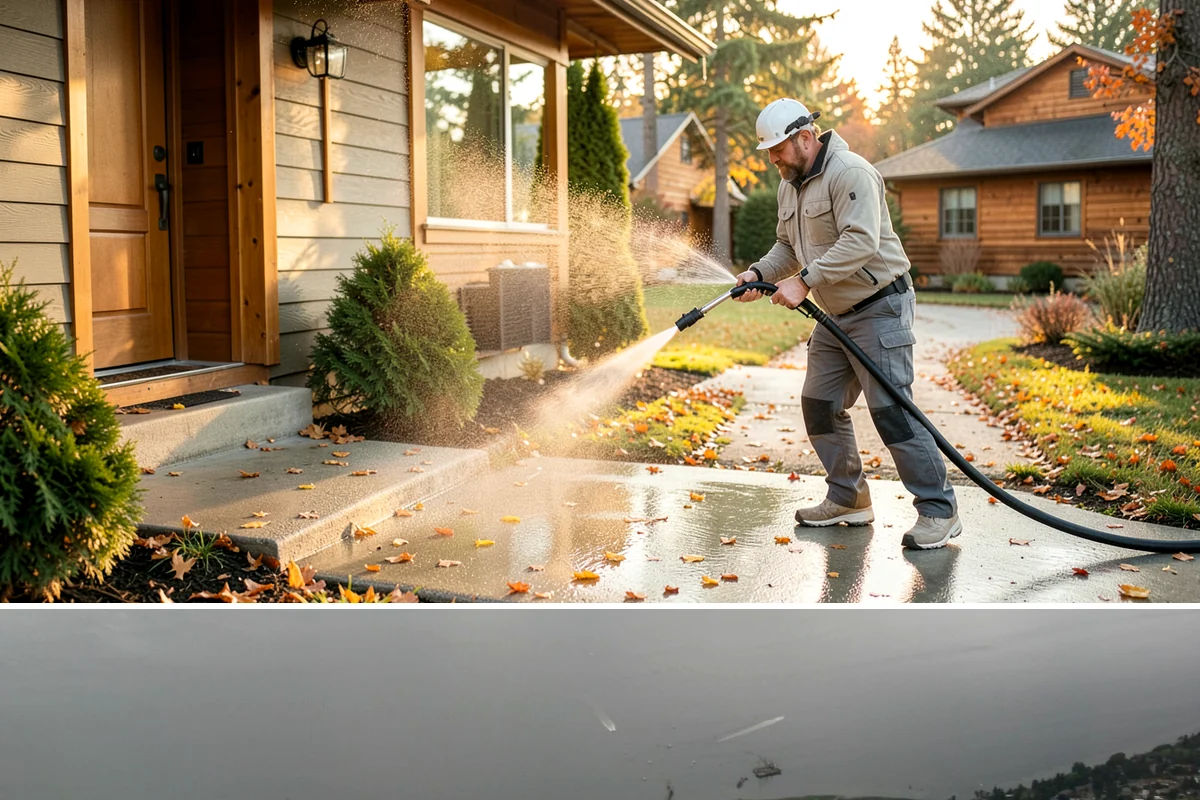 Biannual House Washing in Des Moines, King County, WA - Spring and fall pair naturally, catching the exterior after winter growth and again before the next rainy season.