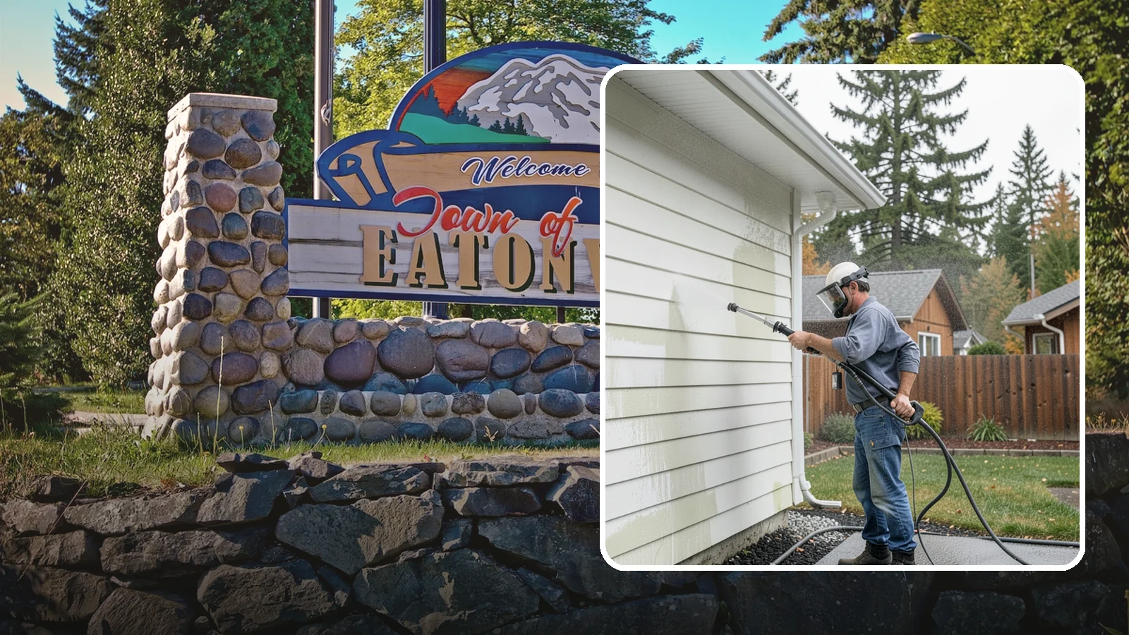Biannual House Washing in Eatonville, Pierce County, WA - Biannual house washing cleans your home's exterior twice a year to stay ahead of the algae and film that build fast in a wet...