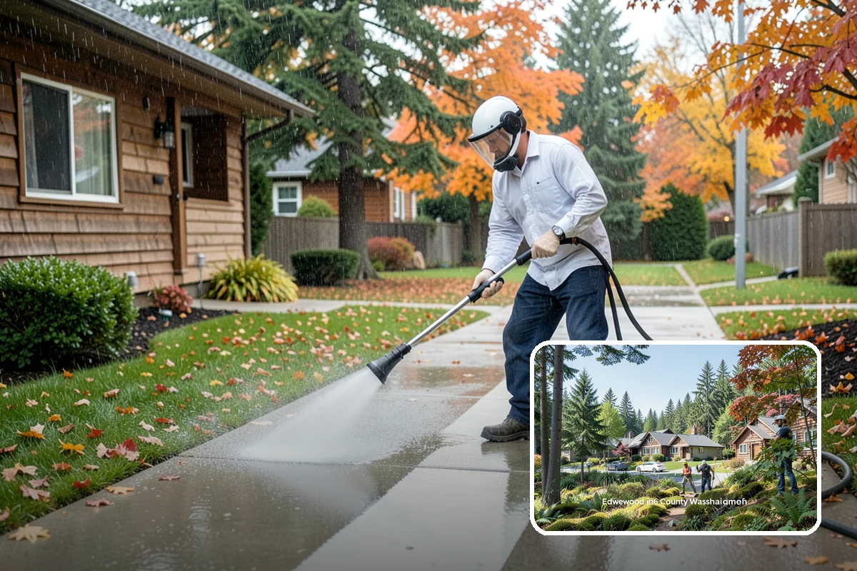 Biannual House Washing in Edgewood, Pierce County, WA - Keeps shaded and tree-covered homes free of visible algae