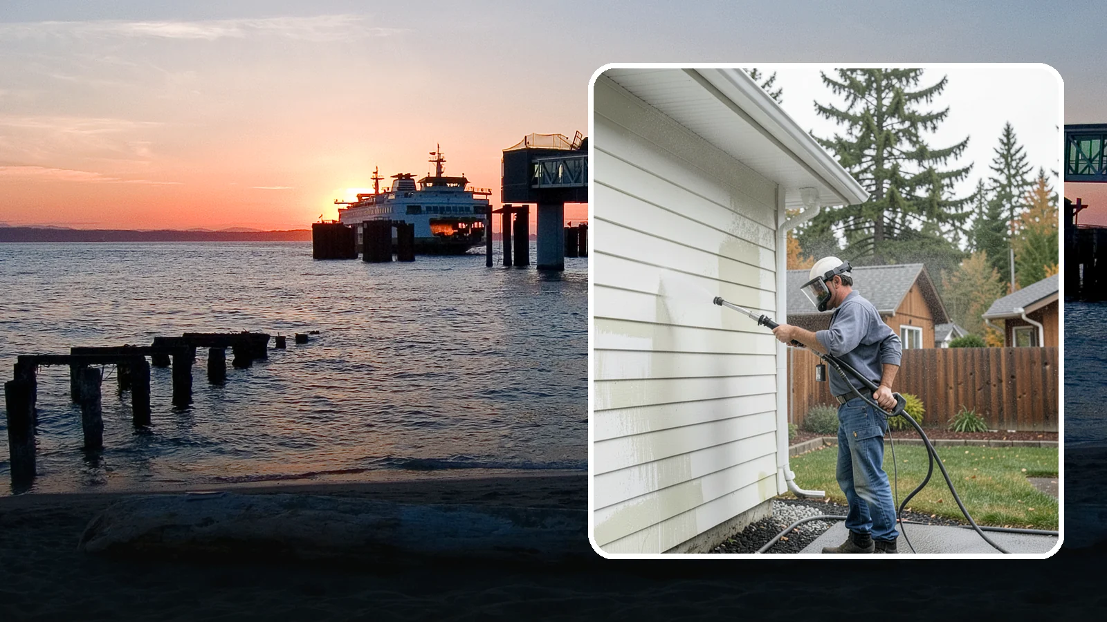 Biannual House Washing in Edmonds, Snohomish County, WA - Biannual house washing cleans your home's exterior twice a year to stay ahead of the algae and film that build fast in a wet...