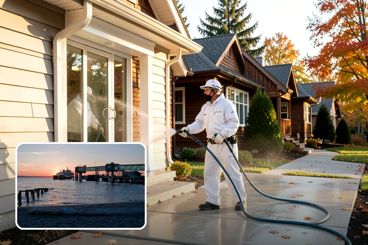 Biannual House Washing in Edmonds, Snohomish County, WA - Keeps shaded and tree-covered homes free of visible algae