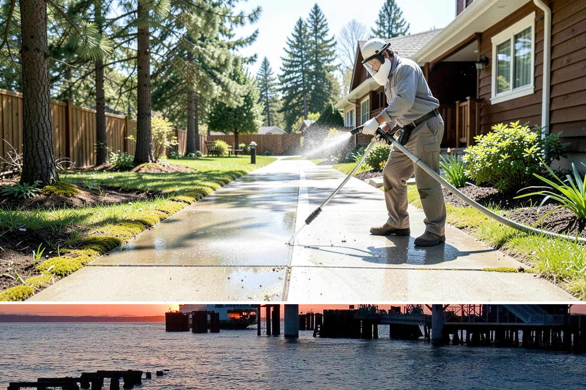 Biannual House Washing in Edmonds, Snohomish County, WA - Spring and fall pair naturally, catching the exterior after winter growth and again before the next rainy season.