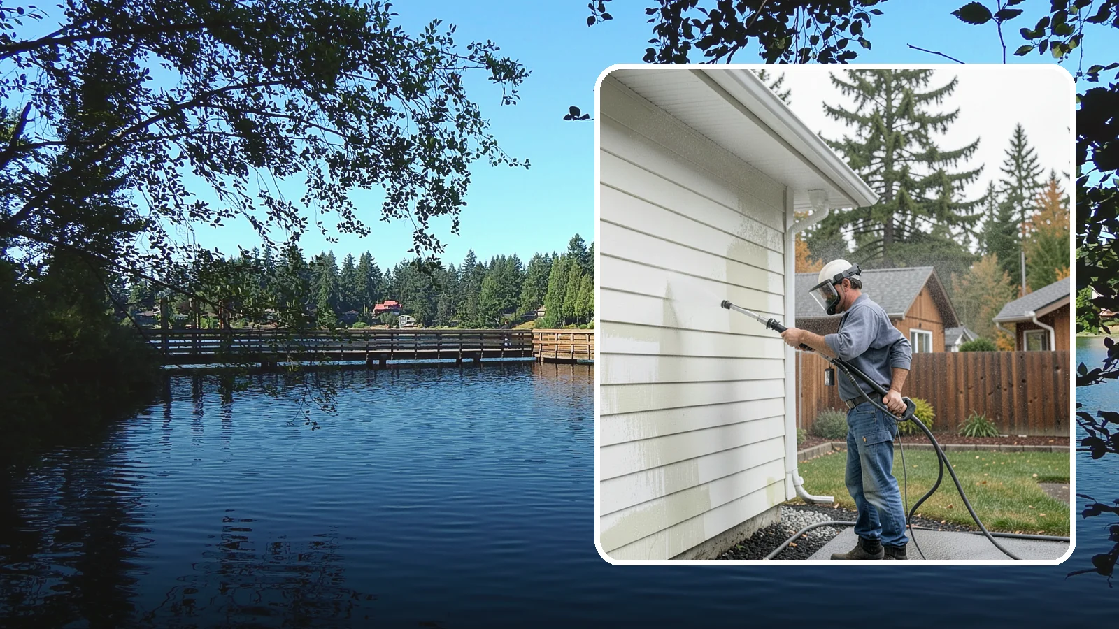 Biannual House Washing in Federal Way, King County, WA - Biannual house washing cleans your home's exterior twice a year to stay ahead of the algae and film that build fast in a wet...