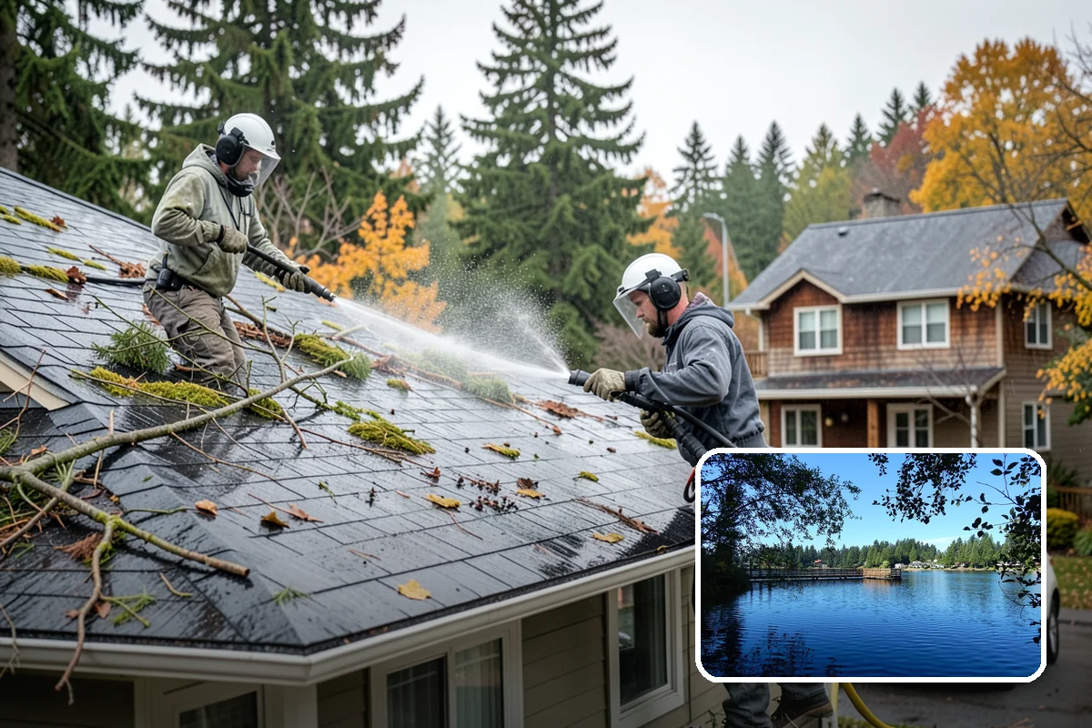 Biannual House Washing in Federal Way, King County, WA - Keeps shaded and tree-covered homes free of visible algae