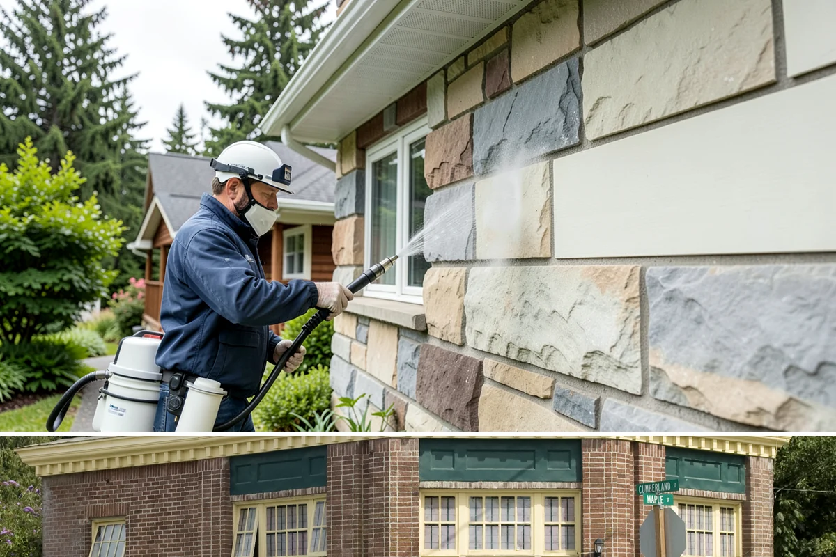 Biannual House Washing in Hamilton, Skagit County, WA - Spring and fall pair naturally, catching the exterior after winter growth and again before the next rainy season.