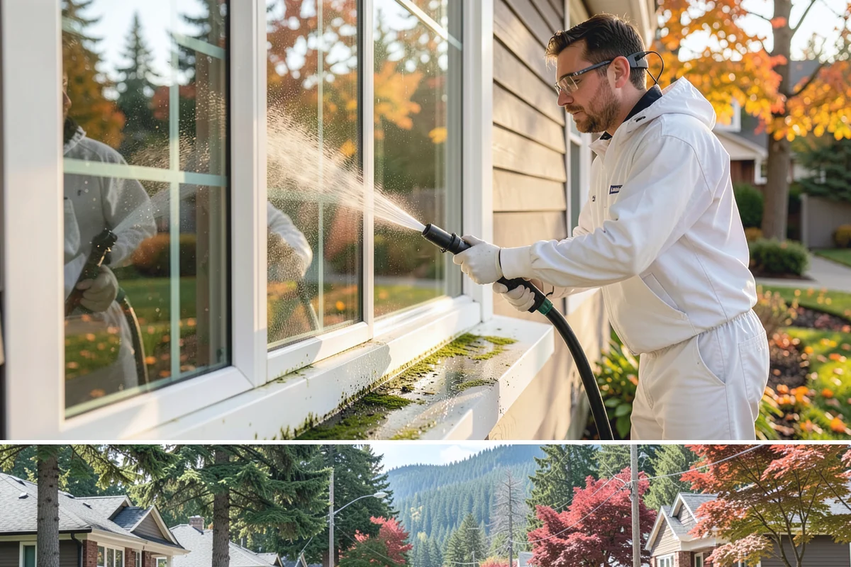 Biannual House Washing in Hunts Point, King County, WA - Spring and fall pair naturally, catching the exterior after winter growth and again before the next rainy season.