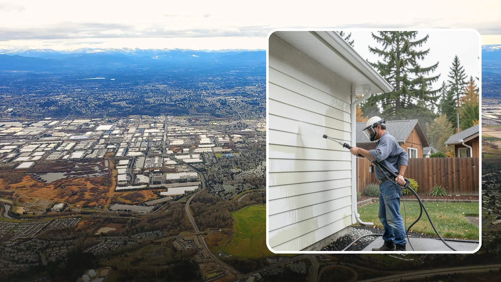 Biannual House Washing in Kent, King County, WA - Biannual house washing cleans your home's exterior twice a year to stay ahead of the algae and film that build fast in a wet...