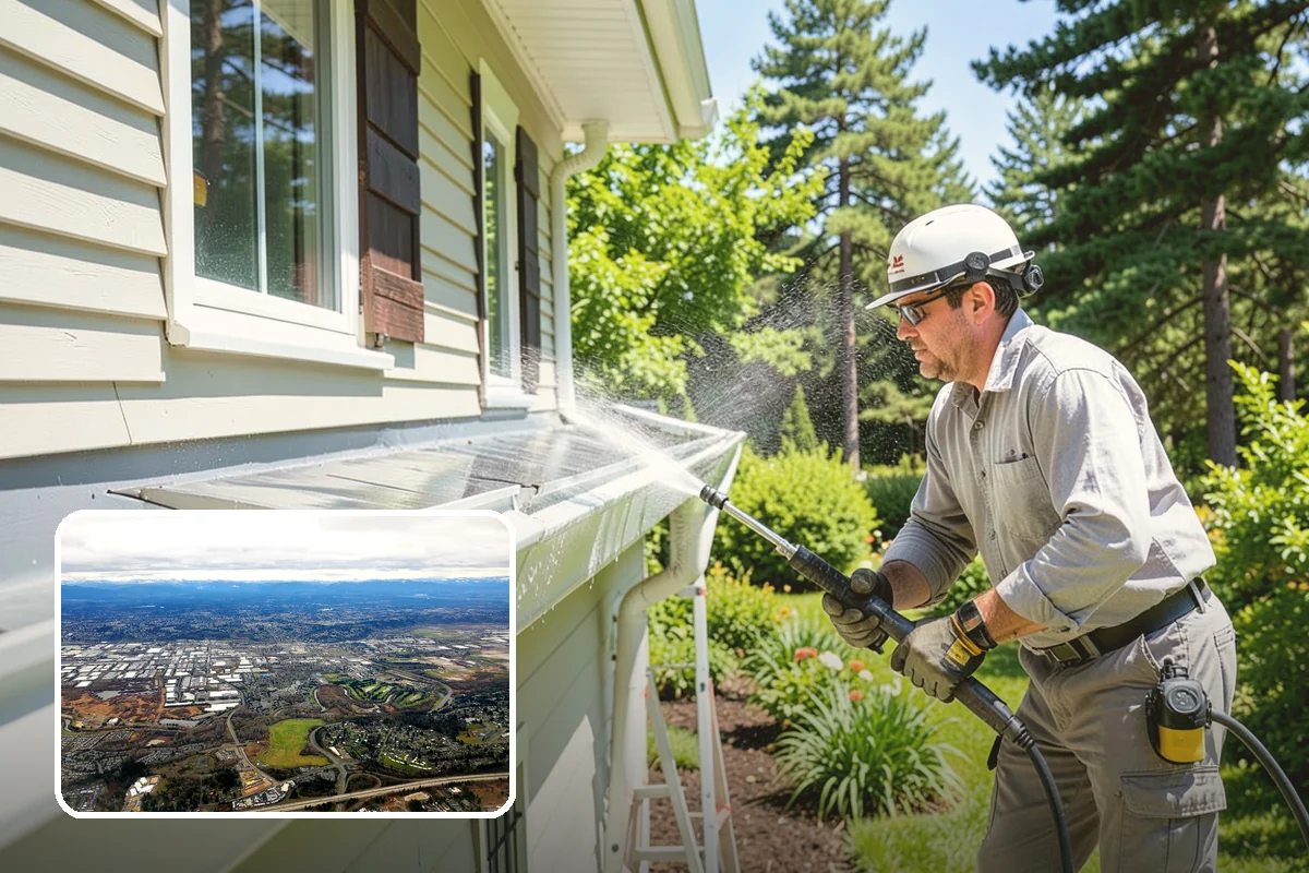 Biannual House Washing in Kent, King County, WA - Keeps shaded and tree-covered homes free of visible algae