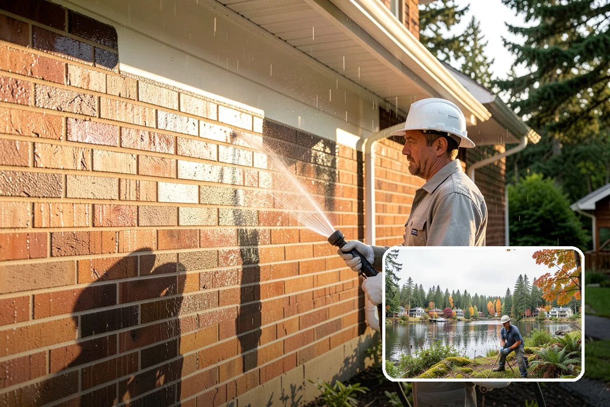 Biannual House Washing in La Conner, Skagit County, WA - Keeps shaded and tree-covered homes free of visible algae