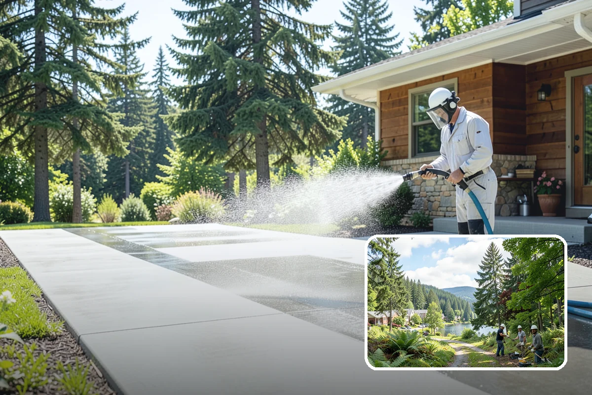 Biannual House Washing in Lake Forest Park, King County, WA - Keeps shaded and tree-covered homes free of visible algae