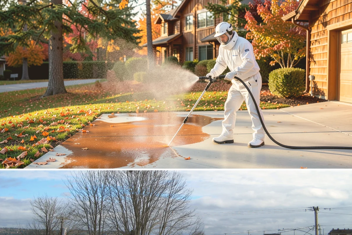Biannual House Washing in Langley, Island County, WA - Spring and fall pair naturally, catching the exterior after winter growth and again before the next rainy season.