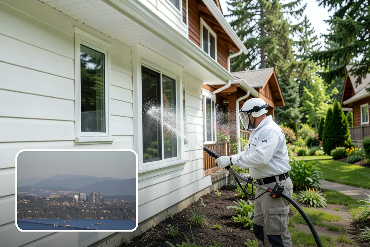 Biannual House Washing in Medina, King County, WA - Keeps shaded and tree-covered homes free of visible algae