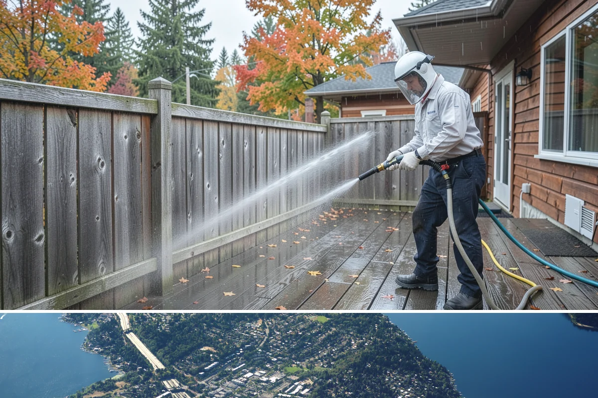 Biannual House Washing in Mercer Island, King County, WA - Spring and fall pair naturally, catching the exterior after winter growth and again before the next rainy season.