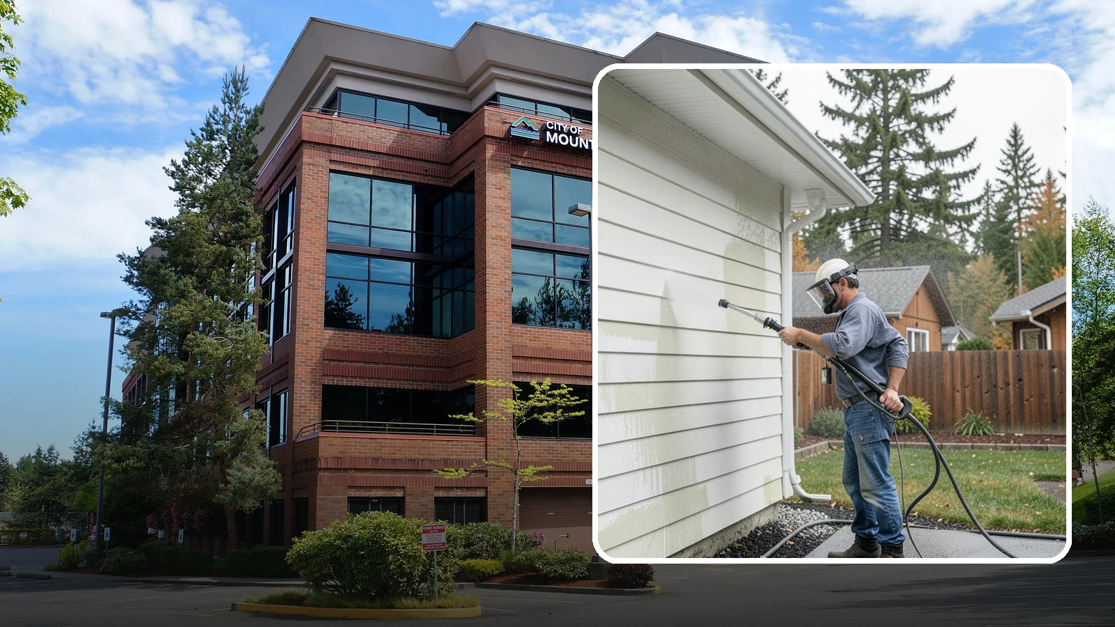 Biannual House Washing in Mountlake Terrace, Snohomish County, WA - Biannual house washing cleans your home's exterior twice a year to stay ahead of the algae and film that build fast in a wet...