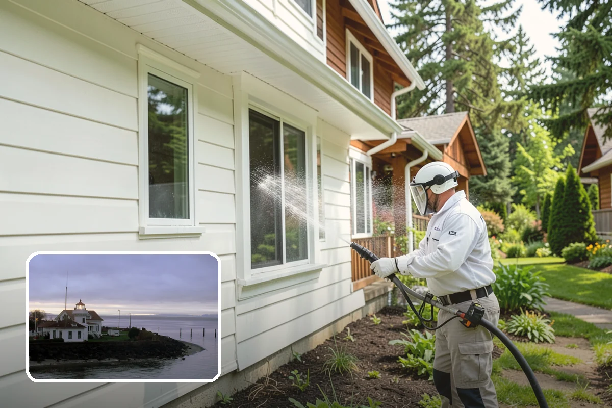 Biannual House Washing in Mukilteo, Snohomish County, WA - Keeps shaded and tree-covered homes free of visible algae