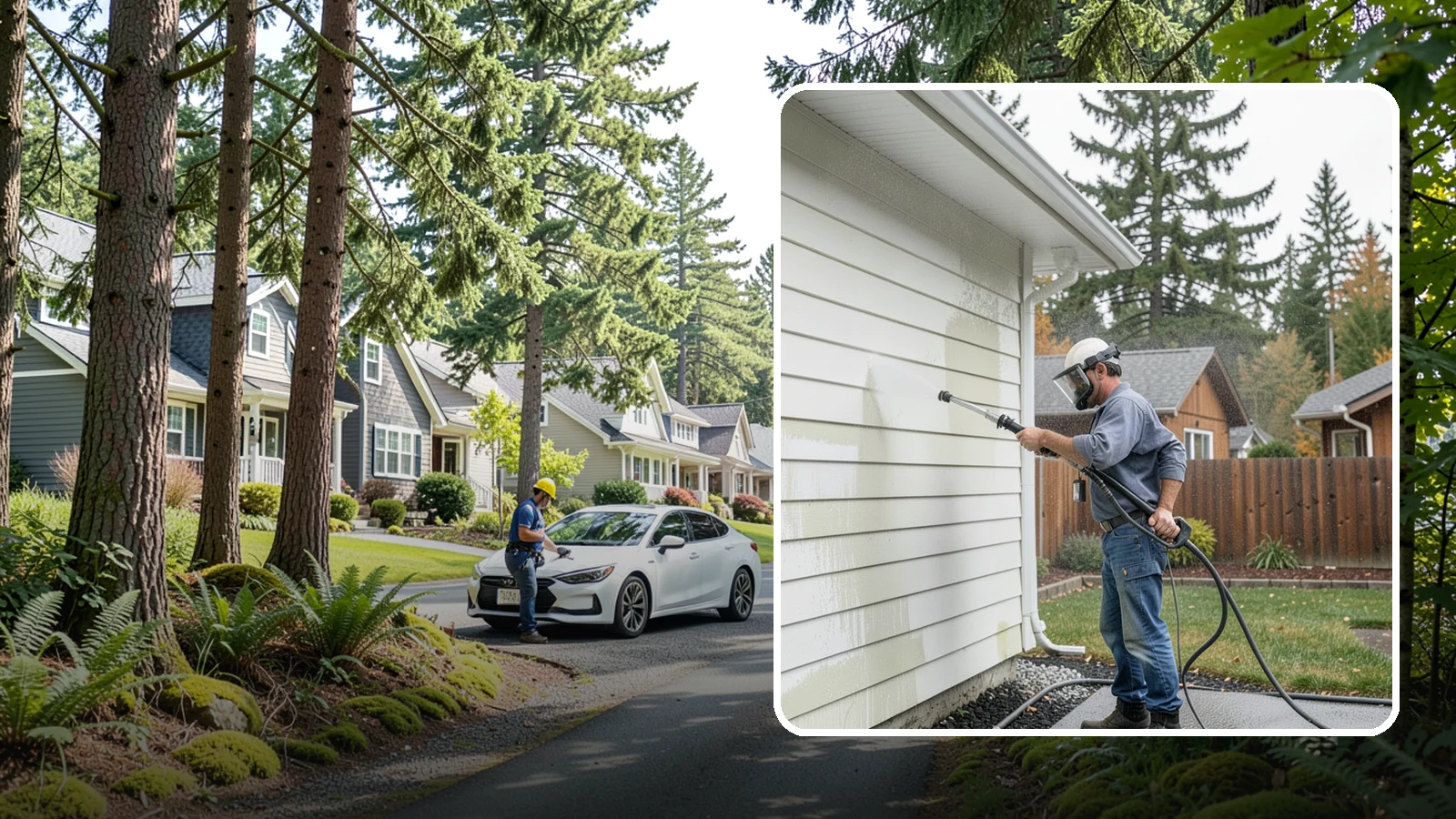 Biannual House Washing in Normandy Park, King County, WA - Biannual house washing cleans your home's exterior twice a year to stay ahead of the algae and film that build fast in a wet...