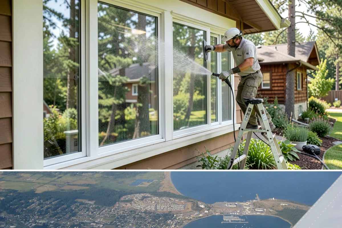 Biannual House Washing in Oak Harbor, Island County, WA - Spring and fall pair naturally, catching the exterior after winter growth and again before the next rainy season.